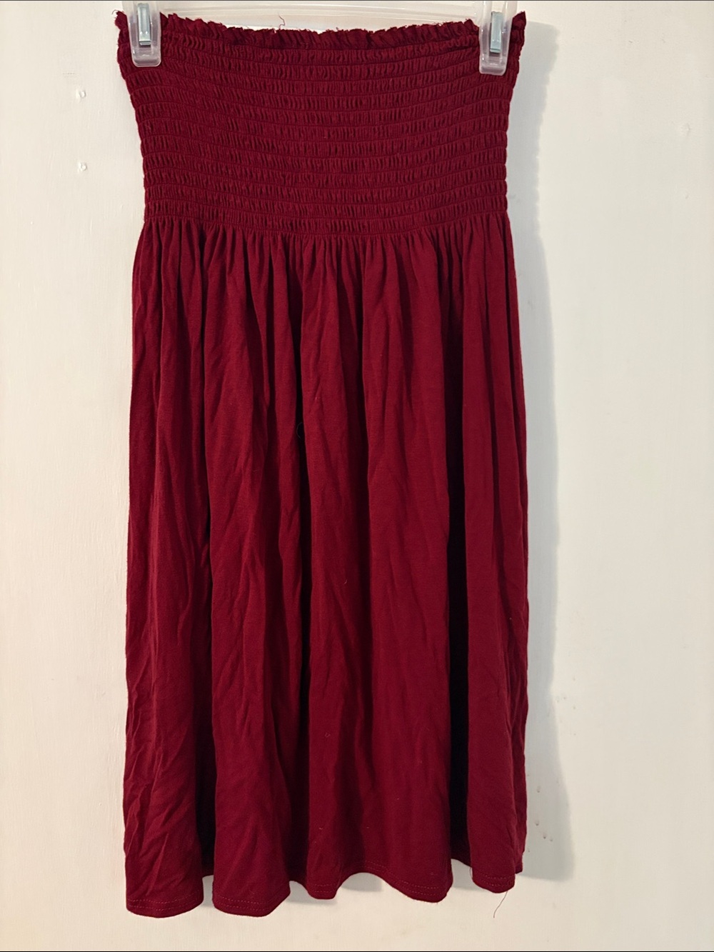 Women’s Tube Large Waist Burgundy Skirt